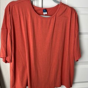 Old Navy Orange Oversized Short Sleeve Tee
